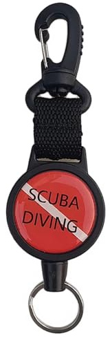 YHAILI Einziehbare Edelstahlschnur zum Tauchen, verstellbare Länge, Spiralband mit sicherem Haken, für Outdoor-Sportliebhaber