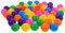 VICASKY Paquete de 50 bolas de juego coloridas hechas de plástico suave a prueba de roturas para eventos de interior y exterior, decoración para fiestas, flotando en la piscina o bañera, seguras para