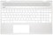 RTDPART Laptop-Handballenauflage für HP Pavilion 15-CS0000 ohne Tastatur GTX-Version Silber