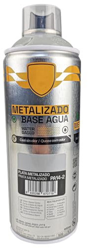 various - Pintura Spray Base Agua 400ml,Ecológica y Sin Olor,Para Muebles,Metal,Plástico y Madera,Colores Duraderos,Cobertura Uniforme - Plata Metalizado,1 unidad