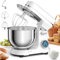 Stand Mixer,1200W Electric Kitchen Mixers,with LED display, 5L Stainless Steel Bowl,11 Speed Tilt Head Food Mixer, with Dough Hook, Flat Beater, Whisk,for Daily Use for Baking white