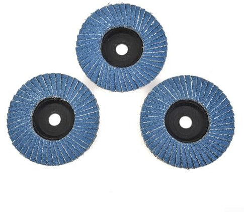 Zirconium Corundum Flat Flap Discs 75mm Grinding Wheels for Angle Grinder Metal Wood Cutting 3 Inch 80 Grit Blue 3 Pack