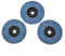 Zirconium Corundum Flat Flap Discs 75mm Grinding Wheels for Angle Grinder Metal Wood Cutting 3 Inch 80 Grit Blue 3 Pack