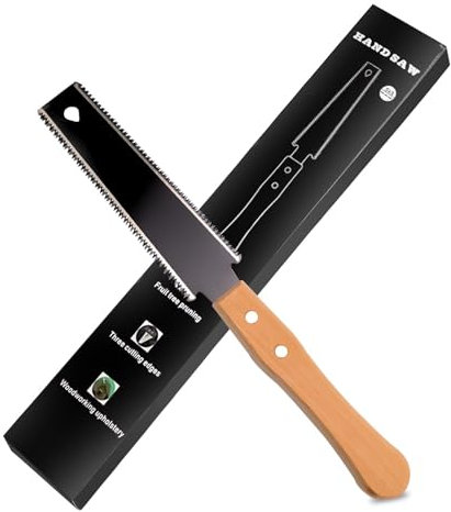 Dübelsäge,Japansäge Handsäge, Feinsäge Holz 65MN, Beidseitige ZähneSchnelle,Spanabfuhr,Zweischneidig Zugsäge Holz Feinsäge Japanische Säge Bündigschnittsäge für Heimwerken Holzbearbeitungswerkzeuge