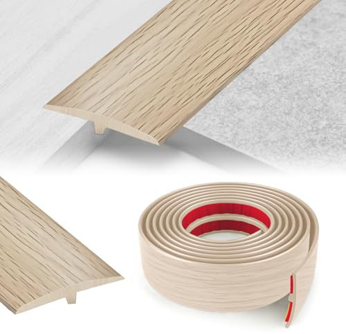 YushengTai übergangsprofil, T Profil übergangsprofil Selbstklebend 5cm×3m, Türschwellen Leiste übergangsleiste Wird für Gelenke Zwischen Zwei Etagen Verwendet (Ahorn, 5cm×3m)