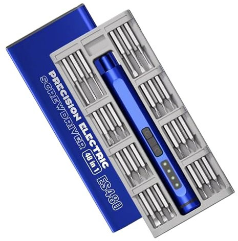 Rechargeable Electric Manual Screwdriver Set 24/48 in 1 Multifunction Tool with Torques Adjustment and LED Lighting Torque Adjustment
