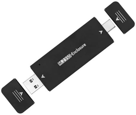 DUZEPA Combo Type C e USB 3.1 a NVME M Key M.2 NGFF SATA SSD Adattatore Case Chipset RTL9210B per SSD 2230 2242mm Doppia Interfaccia