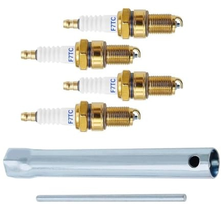 OUZRYWSDP 5 Stück F7TC Zündkerzen passend for GX100 GX120 GX160 GX200 GX240 GX270 GX340 GX390 4-Takt Kleinmotoren