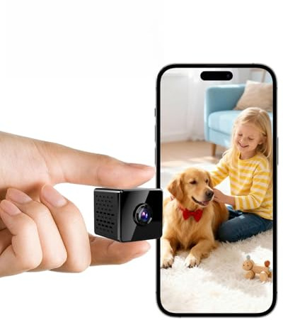 javiscam Mini Caméra Espion sans Fil 2K, WiFi Intérieure avec Vision Nocturne, Détection de Mouvement, Enregistrement Local et Cloud, Adaptée aux Bébés, Animaux, Personnes Âgées et Sécurité Maison