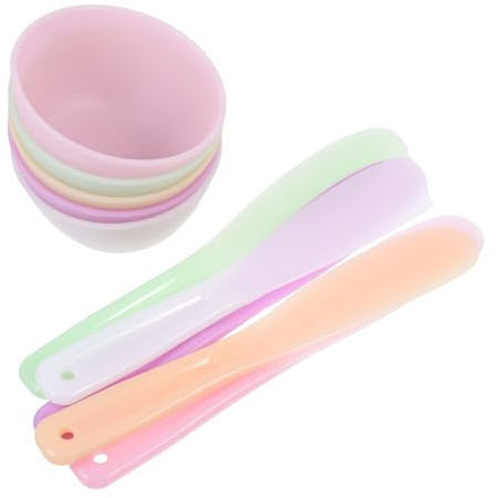HANABASS Set di 1 Ciotola in Silicone per Maschere Viso Multifunzione, Resistente per Uso lungo Termine, la Preparazione di Maschere Facciali Fai-da-te Colore Casuale