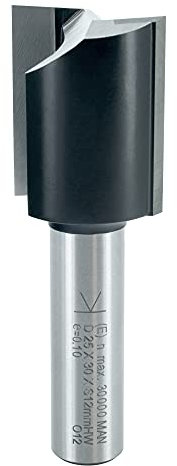 ENT 10573 Nutfräser HW, Schaft (S) 12 mm, Durchmesser (D) 25 mm, NL 30 mm, SL 40 mm, GL 70 mm