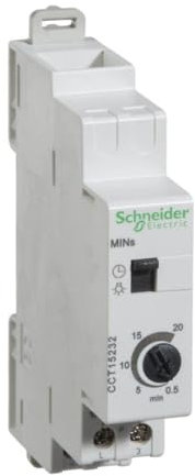 Schneider Electric Cct15232 à la volée Forcé avec minuterie minutes, 18 mm de largeur, 89 mm de hauteur, 66 mm de profondeur, 16 A, 230 V, Blanc
