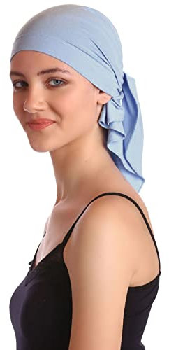 Deresina Headwear Unisex Extra grobes Bambus Bandana, Multifunktionale Kopfbedeckung, Bambus Chemo Kopftuch, weich dreieckiges Bandanas (Sky Blue)