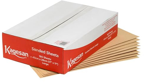 Kagesan Bulk Sanded Sheets Red 17 X 11 (43 X 28cm), Clear