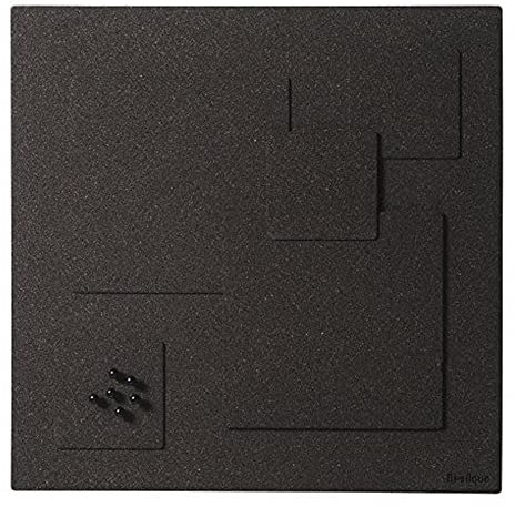 Bi-Office WT0332033 Black Squared Notiztafel, rahmenlos, Kork, schwarz