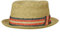 Rassow Walker Bay Snap Brim Player Hut aus Stroh - Natur-Rot (Navy/Rosso) - 56-57 cm (M)