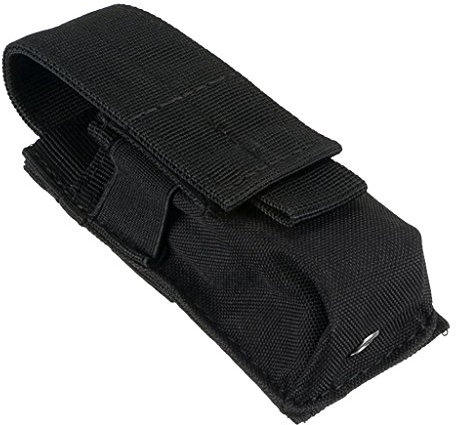 MagiDeal Porta Torcia Cinturone, Marsupi Sportivi, Porta Guanti Cinturone, Cassa Supporto Elettrica Sacchetto Nylon Impermeabile, Mantiene La Torcia in Condizioni Di Sicurezza, Nero