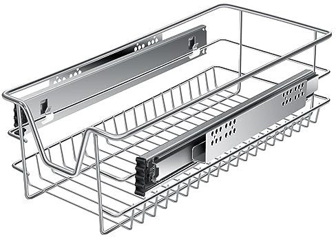 KESSER® Teleskopschublade 30 cm ✓ Küchenschublade ✓ Küchenschrank ✓ Korbauszug ✓ Schrankauszug ✓ Vollauszug ✓ Schublade