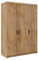 Mirjan24 Kleiderschrank Elena 3D, Drehtürenschrank, Farbauswahl, 3-türig Schrank, Weiß, Sonoma, Lefkas (Eiche Lefkas)