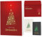 15 moderne Weihnachtskarten mit Umschlägen - Klappkarten mit Sprüchen & Rezepten für Weihnachten - Weihnachtskarte Set für Familie, Freunde oder Kunden (rot-gold)