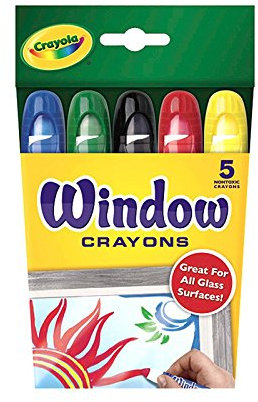 Crayola Washable Window Crayons - 5-Count, 6 Pack
