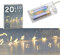 Cepewa Mikro Draht Lichterkette Stern warmweiß silber Batterie Deko Beleuchtung Weihnachten (1 x 20 LED Stern Mikro-Draht Lichterkette)