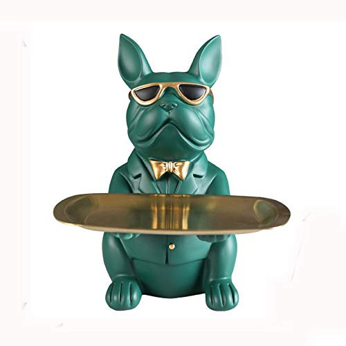 LISAQ Coole Bulldogge, Statue, Tischdekoration, Modeskulptur, Wohnraumdekoration, Multifunktion, Schreibtischablage, Miniaturfigur, Münzbank (1 Packung)