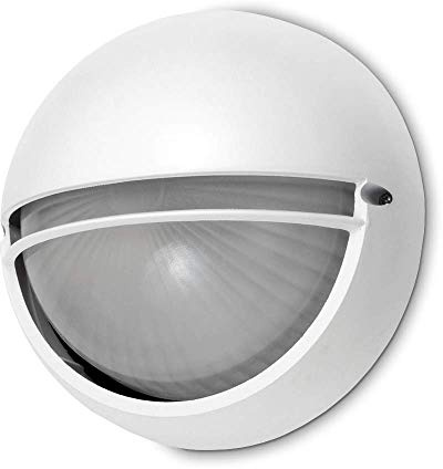 Kwazar Luminaire - Außenlampe Außenwandleuchten, Metal E27 IP44, Strahler Außen Wandleuchte 230V, Wetterfest Beleuchtung für Haus, Garten, Balkonen oder Fluren - Karim Weiß