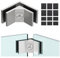 LukLoy Geländer Glas zu Glas Klemme, Edelstahl 304 Halterung für Glasbalustrade Geländer Pool Zaun (1, 90 Grad)