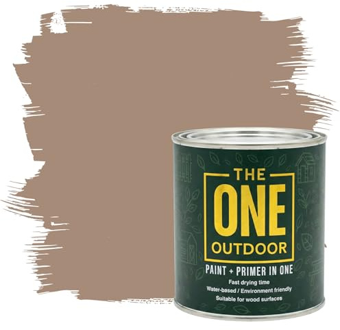 THE ONE Outdoor Paint - Clay, 1 Litre | Durable Exterior Paint for Wood, Metal & Masonry | Weather Resistant Finish
