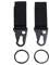 FLYAMAPIRIT Taktische Gürtelclips Karabiner Riemen Hängende Schlüsselanhänger für Camping, Wandern und Outdoor-Aktivitäten (2 Stück, Schwarz)