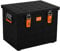 Alubox orginal - STRONG - Alu Riffelblech 3mm - schwarz - Transportkiste Pritschenbox 70 Liter - Innenmaße: L 50 x B 35 x H 40 cm - BLACK EDITION ABX-R70