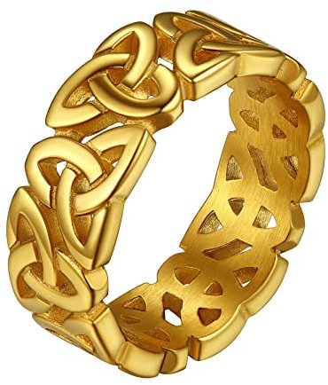 Richsteel Irish Celtic Knuckle Finger Rings For Men Boys Stainless Steel Promise Couple Ring Jewellery