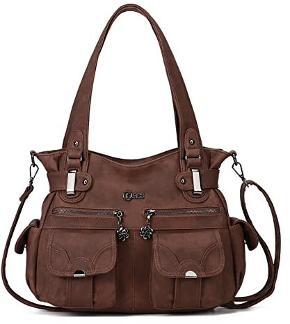 KL928 Tasche Damen Handtasche Umhängetaschen Damenhandtasche Schultertasche Lederhandtasche elegante Taschen hand taschen Henkeltaschen für frauen mit vielen fächern