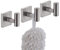 KOKOSIRI Bademantelhaken, Badezimmer, Handtuch, Mantel, Haken für Bad, Küche, Wand, 3 Stück, gebürstetes Nickel, Edelstahl, B1013BR-P3