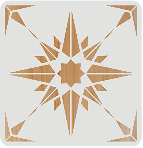 FINGERINSPIRE Star Tile Stencil 30x30cm Reusable Star of David Pattern Stencil Large Tile Template for Drawing Geometric Stars Template for Painting on Tile, Wall, Furniture and Paper