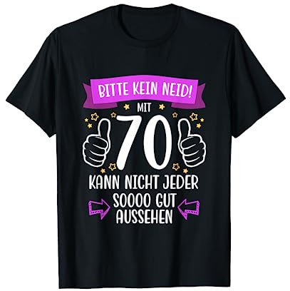 Deko 70 Geburtstag Frau Mann Geschenkkiste Lustig 70 Jahre T-Shirt