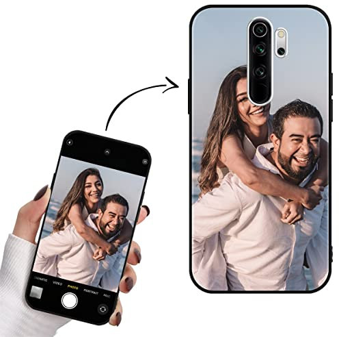 Yoedge Personalisierte Handyhülle für Xiaomi Redmi Note 8 Pro Hülle Selbst Gestalten mit Eigenem Foto Bild Text Personalisiert Case Individuelle Schutzhülle Schwarz Cover für Redmi Note 8 Pro 6,53