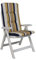 Angerer Freizeitmöbel GmbH Auflage für Gartenmöbel - Stuhlauflage hoch Made in Germany (Blau-Beige-Weiß gestreift)