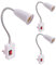 Leikurvo 3 Unidades Portalámparas E27 Sin Cable Con Interruptor: Enchufe UE, 23 cm, Casquillo 360° Ajustable, Cuello de Cisne, Para Lámpara de Cocina