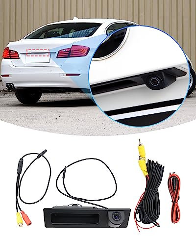 LIMBQS Poignée de coffre de commutateur de porte arrière pour BMW F10 F30 F25 F22 F15 F32 F36, Interrupteur de poignée à bouton-poussoir pour BMW 2 3 4 5 X3 M3 M4 Series (avec caméra)