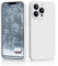 CALOOP Slim-Fit for iPhone 13 Pro Max Case,Sturdy Shockproof Hard Frame Cover with Anti-Scratch Microfiber Lining,Skin Soft Liquid Silicone,Full Protection for Screen and Camera Lens(White)