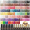ROSALIND UV Nagellack Set, 100 Stück Mini Gel Nagellack Weiß Rosa Grau Farbgel Gelnägel für Nagelstudio Design Starter Maniküre Geschenkset