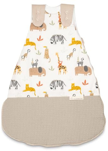ULLENBOOM Schlafsack Baby 0-3 Monate, 56/62, OEKO-TEX Materialien, Sand Savanne (Made in EU), 2,5 TOG - Baby Schlafsack Neugeborene - Ganzjährig für Frühling, Herbst und Winter