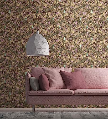 A.S. Création Vliestapete Dschungel Braun Beige - Tapete Wohnzimmer Schlafzimmer 394253 - Tapete Floral - 10,05 m x 0,53 m für 5,33m² - Made in Germany