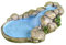 Frdun Ornamenti in miniatura per laghetto da giardino fatato, decorazione artigianale in miniatura, stagni da giardino per casa delle bambole, cortile, stagno artigianale fai da te
