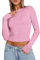Women's Basic T-Shirt Long Sleeve Crop Top Slim Fit Tops Casual Crew Neck Tee Shirt Long Sleeve (UK, Alpha, L, Regular, Regular, Pink)