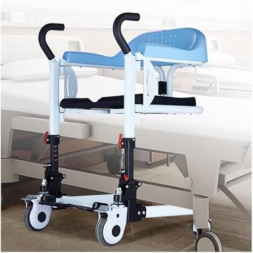 Transportrollstuhl Für Zu Hause, Tragbarer Patientenlifter Mit Töpfchen Und Kissen, Nachttisch-Toilettenlift-Duschstuhl, Für Behinderte Ältere Menschen Mit Behinderungen