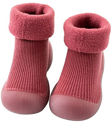 Lauflernschuhe Mädchen Rutschfeste Sockenschuhe Lauflerner Schuhe Für Mädchen Junge Krabbelschuhe Kinder Barfußschuhe Kinder Kinder Stricken Kinderschuhe Bodenschuhe Weicher Boden Bodensocken