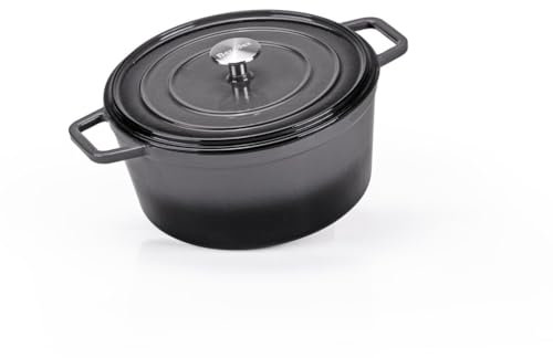 Berndes b.iron grey Schmortopf aus Gusseisen 2 m 26 cm mit Deckel
